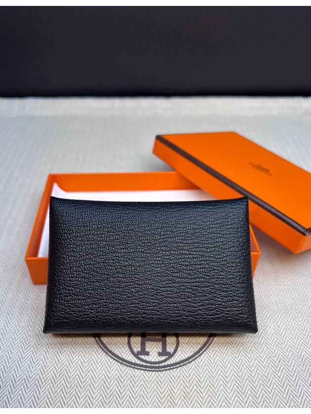 Calvi Card Wallet Black - HERMES - BALAAN 2