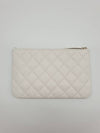 Classic Pouch Small White Caviar Champagne Gold AP4101 - CHANEL - BALAAN 3