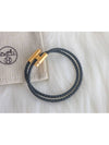 Tunis Tresse Gold Bracelet Noir - HERMES - BALAAN 4