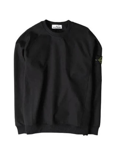 Logo Patch Sweatshirt Black - STONE ISLAND - BALAAN 2