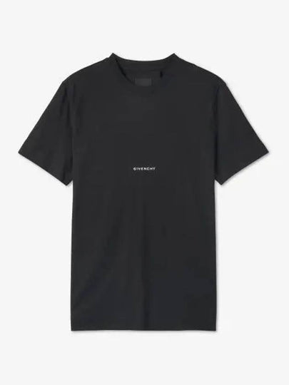 Logo Print Short Sleeve T-Shirt Black - GIVENCHY - BALAAN 2