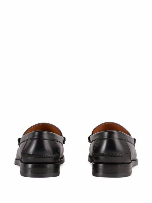 Tassel GG Supreme Canvas Leather Loafers Black - GUCCI - BALAAN 4