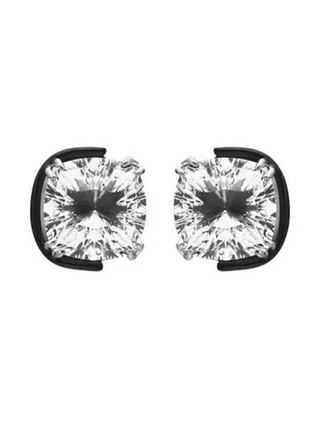 Harmonia Cushion Cut Stud Earrings White - SWAROVSKI - BALAAN 1