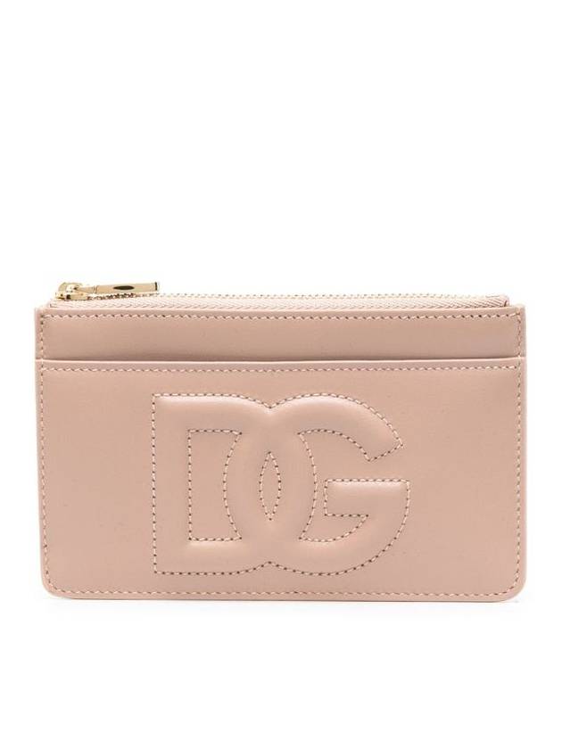 DG logo medium leather card wallet beige - DOLCE&GABBANA - BALAAN 2