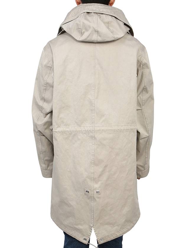 Hooded Long Parka Jacket Beige - TEN C - BALAAN 8