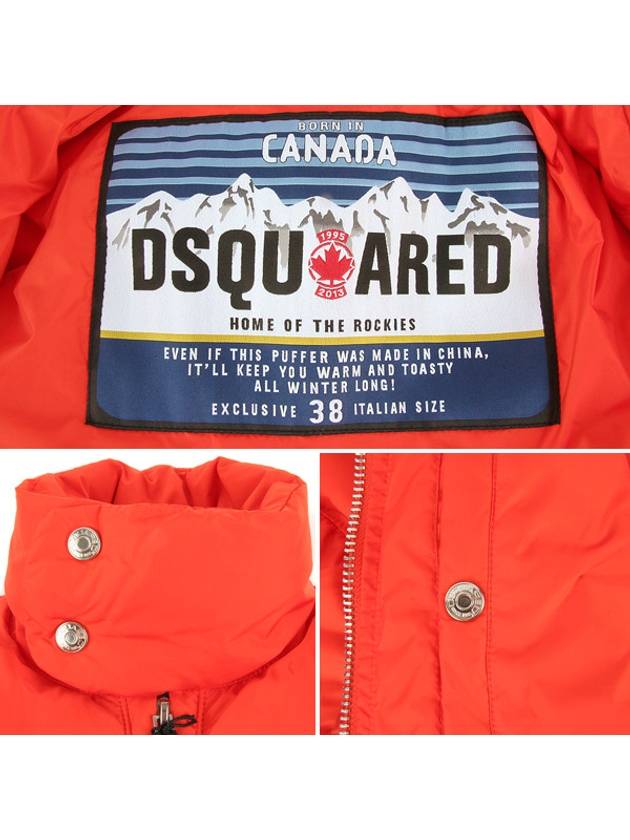 Zipper Long Down Padding Orange - DSQUARED2 - BALAAN 8