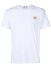 Small Gold Heart Wappen Short Sleeve T-Shirt White P1 T216 4 - COMME DES GARCONS - BALAAN 2