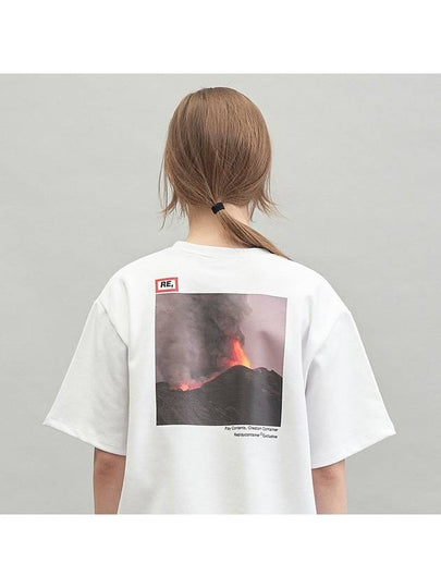 RE Square Campaign Volcano Short Sleeve T-Shirt White - REPLAYCONTAINER - BALAAN 2