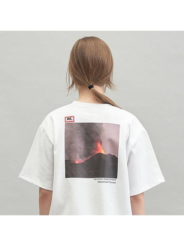 RE Square Campaign Volcano Short Sleeve T-Shirt White - REPLAYCONTAINER - BALAAN 1