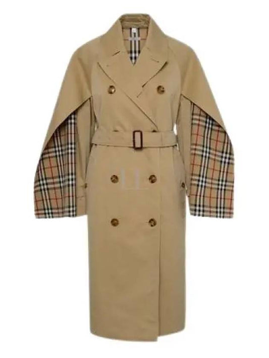 Cotton Gabardine Trench Coat Honey - BURBERRY - BALAAN 2