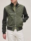 Front Zip Suede Jacket Green - TOM FORD - BALAAN 5