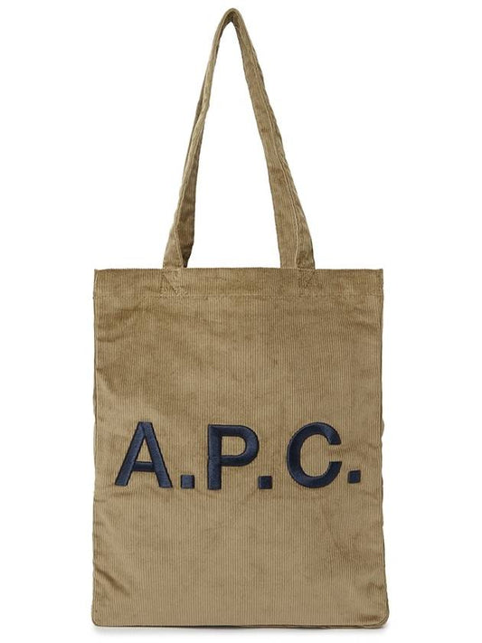 Lou Logo Vertical Tote Bag Camel - A.P.C. - BALAAN 2