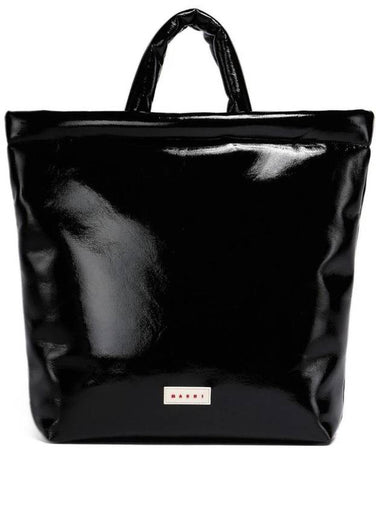 Shopper Padded Tote Bag Black - MARNI - BALAAN 1