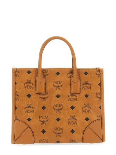 Munchen Visetos Tote Bag Brown - MCM - BALAAN 1