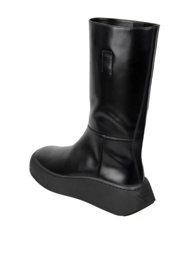 Platform Leather Middle Chelsea Boots Black - PRADA - BALAAN 7