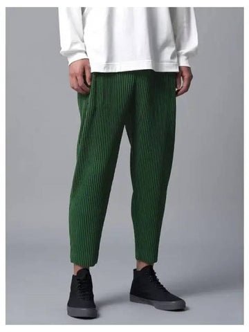 August Tapered Pants Seaweed Green Domestic Product GM0024080580369 - ISSEY MIYAKE - BALAAN 1