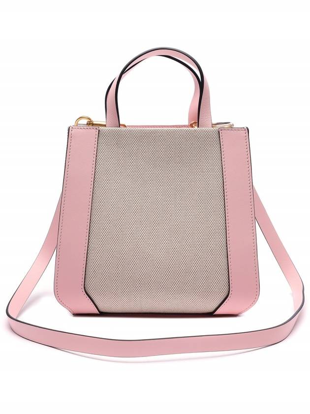 V Logo Signature Leather Tote Bag Pink - VALENTINO - BALAAN 5