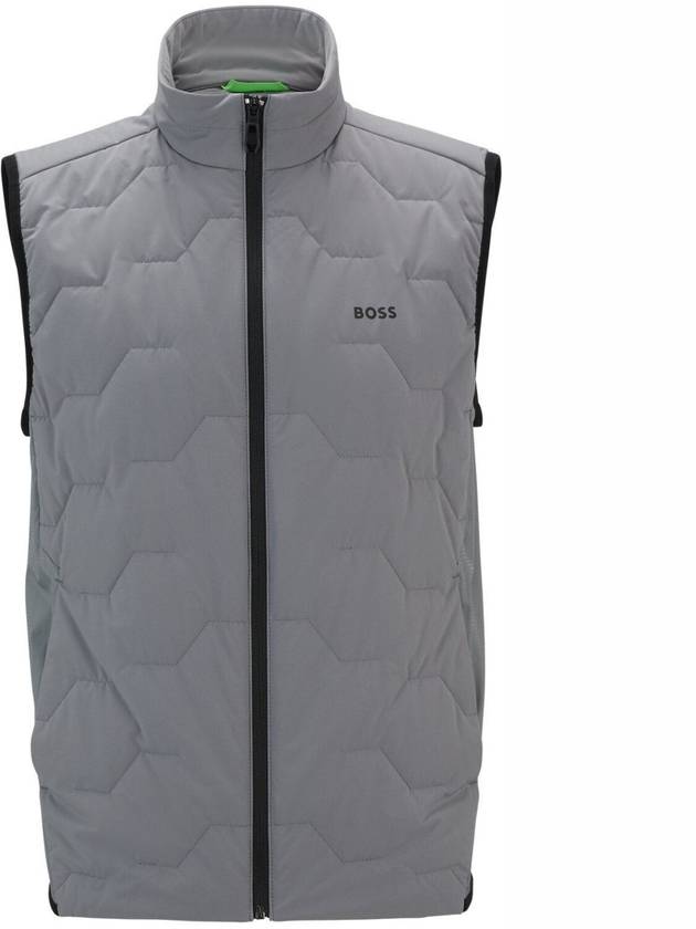 Regular Fit Padded Vest Grey - HUGO BOSS - BALAAN 1