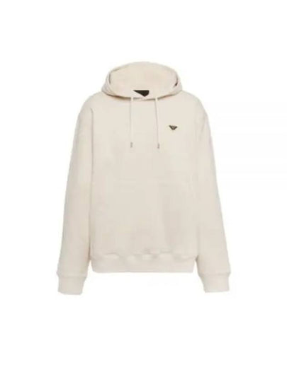 Prada Cotton Fleece Hoodie Natural - PRADA - BALAAN 2