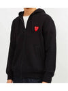 Ulsan Double Heart Logo Hood Zip Up Black P1T294 F 1 - COMME DES GARCONS - BALAAN 2