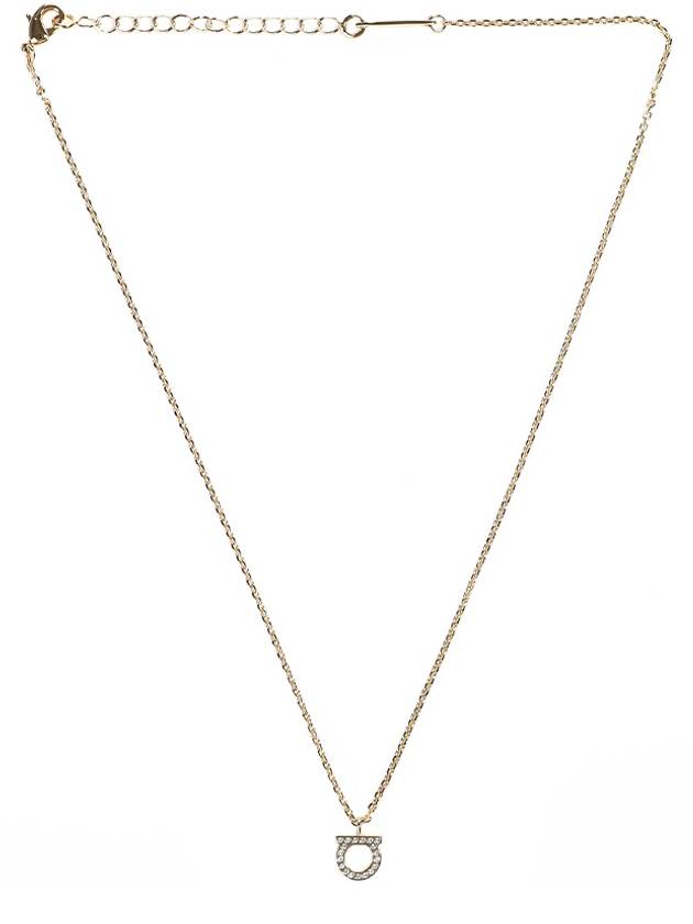 Gancini Crystal Necklace Gold - SALVATORE FERRAGAMO - BALAAN 2