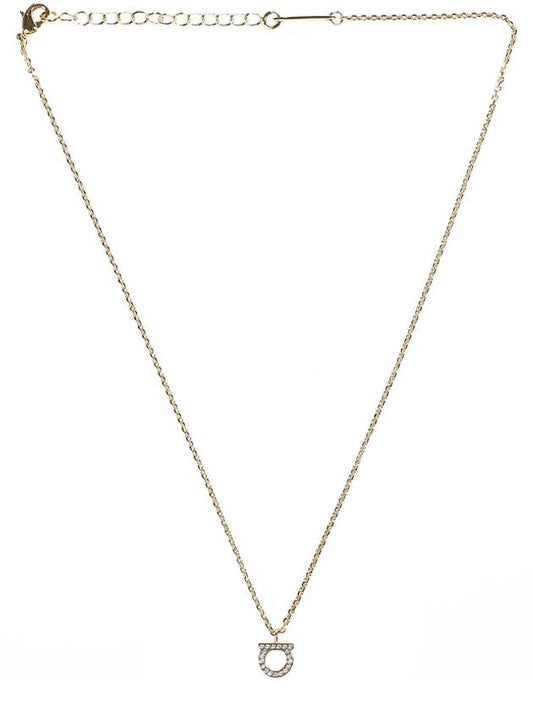 Gancini Crystal Necklace Gold - SALVATORE FERRAGAMO - BALAAN 2