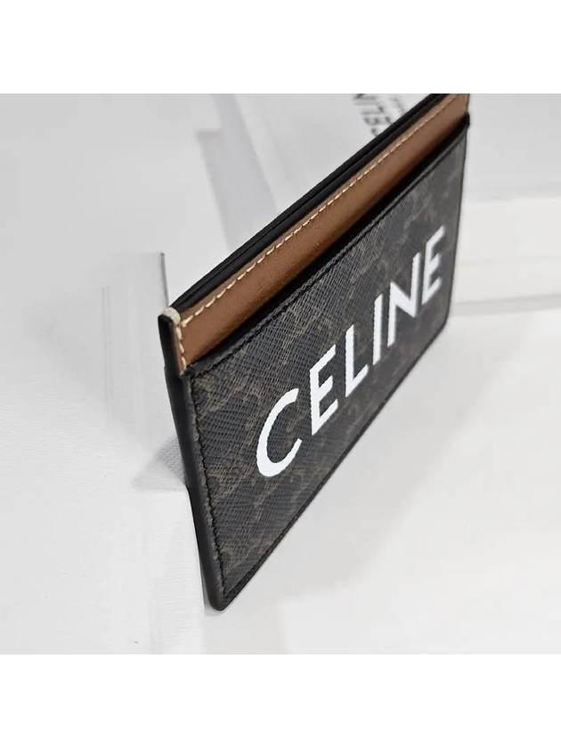 Triomphe Canvas Logo Card Wallet Tan - CELINE - BALAAN 5