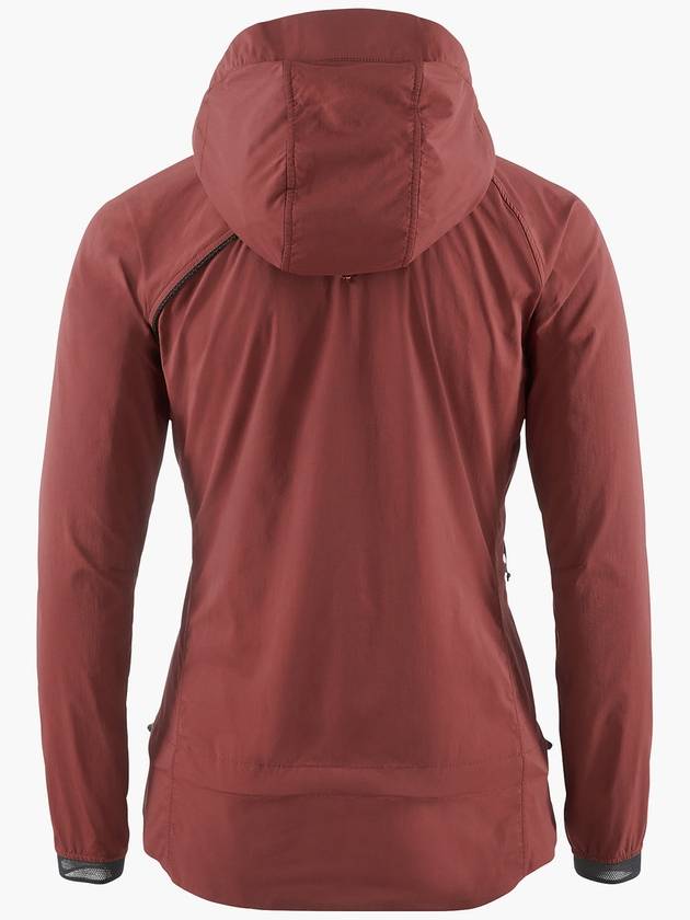 Women's Nal Hooded Windbreaker Madder Red - KLATTERMUSEN - BALAAN 3