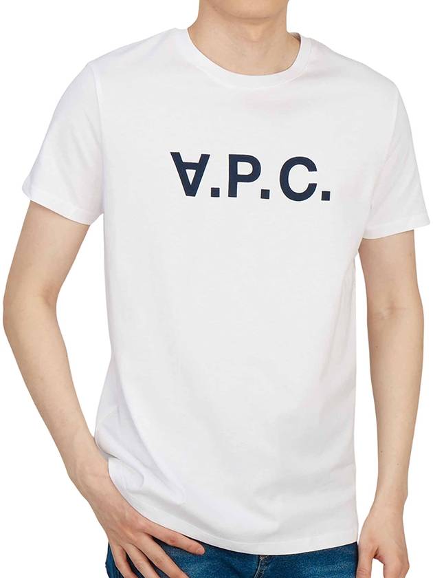 Men's VPC Logo Short Sleeve T-Shirt White - A.P.C. - BALAAN 6