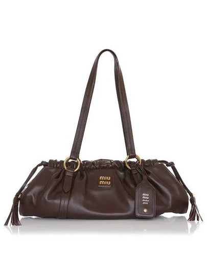 Joie Nappa Leather Shoulder Bag Brown - MIU MIU - BALAAN 2