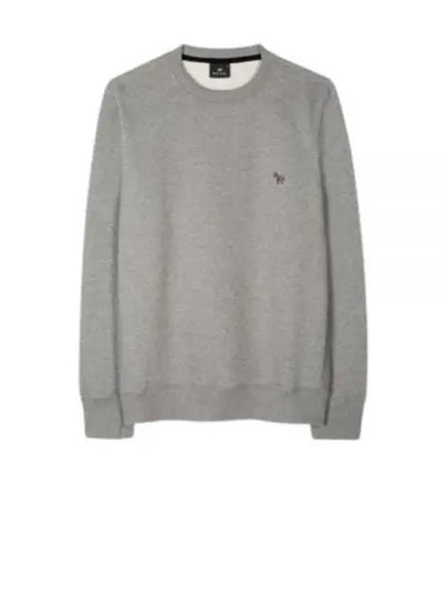 Zebra Patch Organic Cotton Sweatshirt Grey - PAUL SMITH - BALAAN 2