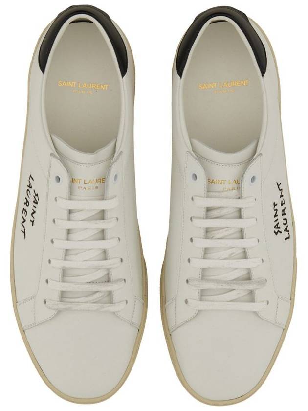 Court Classic SL 06 Leather Low Top Sneakers White - SAINT LAURENT - BALAAN 7