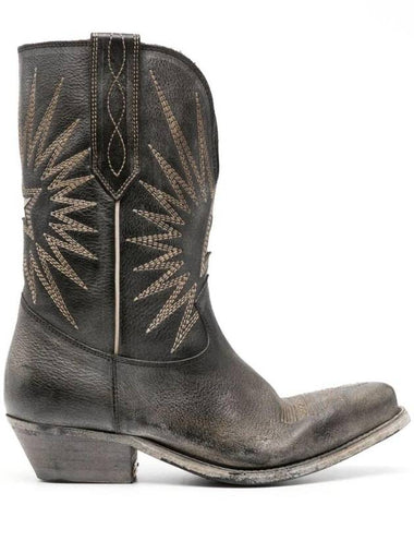 Wish Star Leather Western Boots GWF00136F00488590402 - GOLDEN GOOSE - BALAAN 1