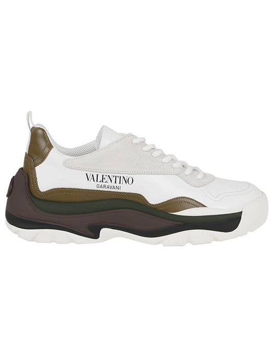 Gumboy Logo Low Top Sneakers White Brown - VALENTINO - BALAAN 2