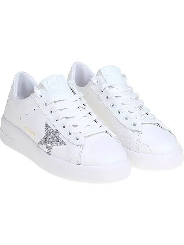 Pure Star Glitter Silver Low Top Sneakers White - GOLDEN GOOSE - BALAAN 2