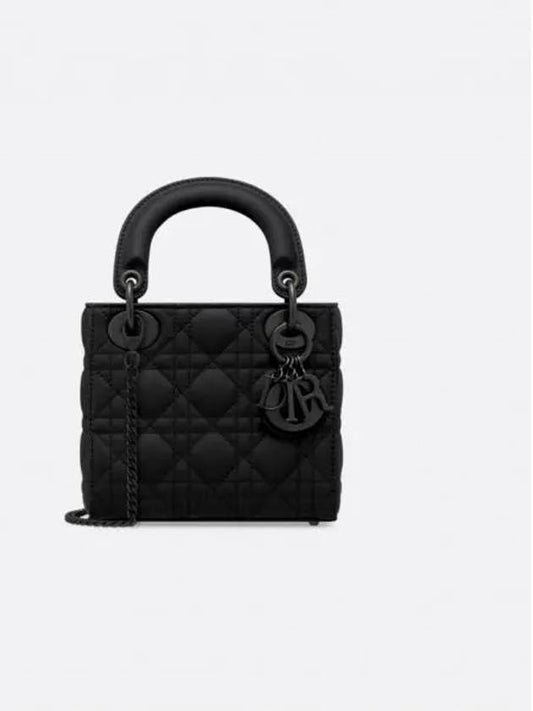 Lady Ultra Matte Cannage Calfskin Mini Bag Black - DIOR - BALAAN 2