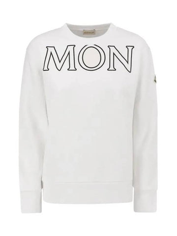 logo lettering brushed sweatshirt 8G000 29 809KX 034 - MONCLER - BALAAN 1