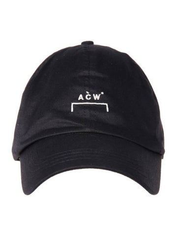 Men's White Embroidered Logo Ball Cap Black - A-COLD-WALL - BALAAN 1