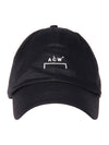 Men's White Embroidered Logo Ball Cap Black - A-COLD-WALL - BALAAN 1