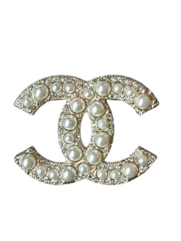 Classic CC Logo Pearl Brooch Gold - CHANEL - BALAAN 1