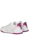 One Oblique Perforated Calfskin Low Top Sneakers White Fuchsia - DIOR - BALAAN 4