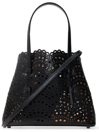 Mina 25 Wave Lux Calfskin Tote Bag Black - ALAIA - BALAAN 2