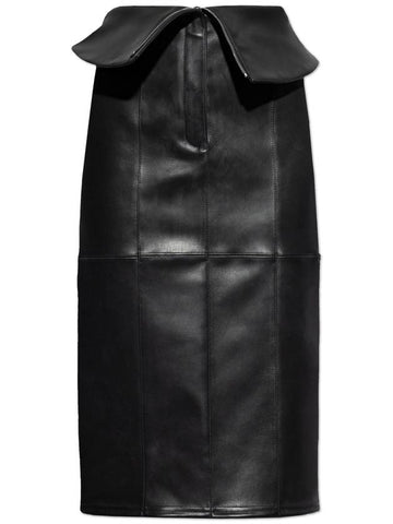 Alexander McQueen Leather Skirt, Women's, Black - ALEXANDER MCQUEEN - BALAAN 1