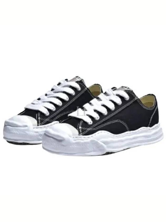 A05FW702 Black Hank OG Sole Canvas Low Top Sneakers - MIHARA YASUHIRO - BALAAN 1