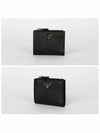 Small Saffiano Half Wallet Black - PRADA - BALAAN 3