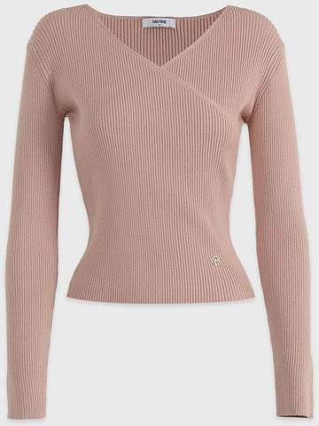 Eflores V-neck wrap knit top pink - MICANE - BALAAN 1