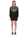 Women's Thunderbolt Short Dress Black - NEIL BARRETT - BALAAN 4