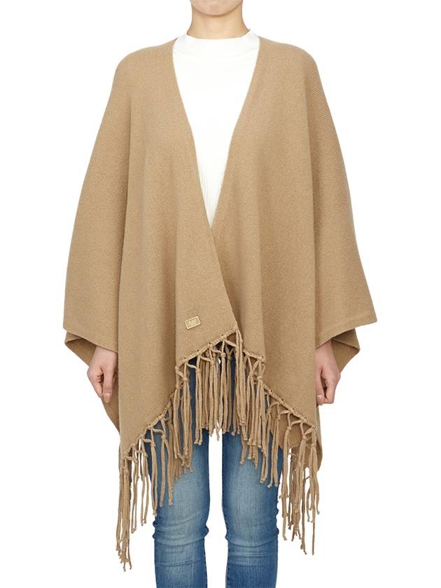 Pomposa Fringe Cape Camel - MAX MARA - BALAAN 1