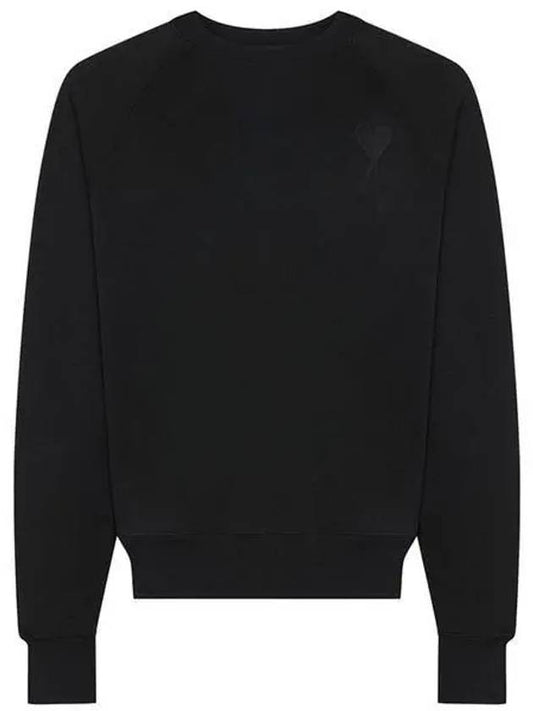 Big Heart Logo Sweatshirt Black - AMI - BALAAN 2