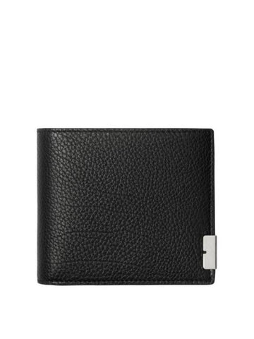 B Cut Leather Half Wallet Black - BURBERRY - BALAAN 1